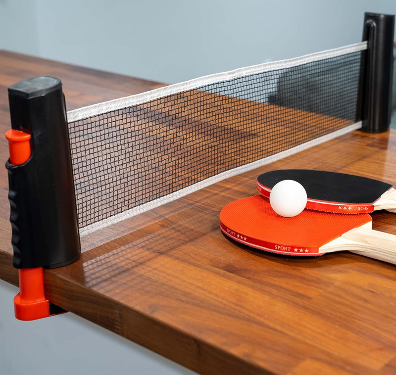 Ping Pong Set with 4 Paddles & Net for Any Table