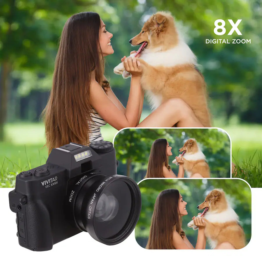 Vivitar - VECXX101 4K Digital Camera - Black-Refurbished
