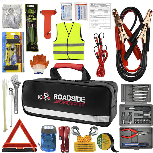 156 Piece Multipurpose Roadside Emergency Car Kit