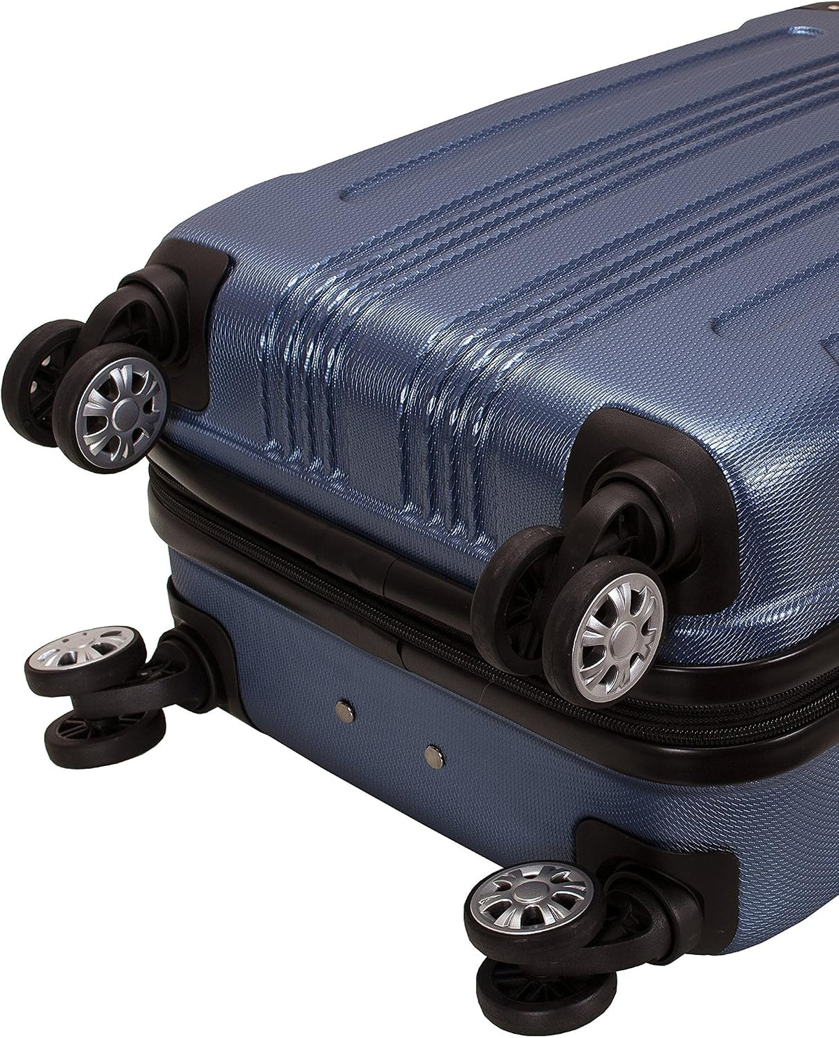 Rockland London Hardside Spinner Wheel Luggage, Blue, Carry-On 20-Inch