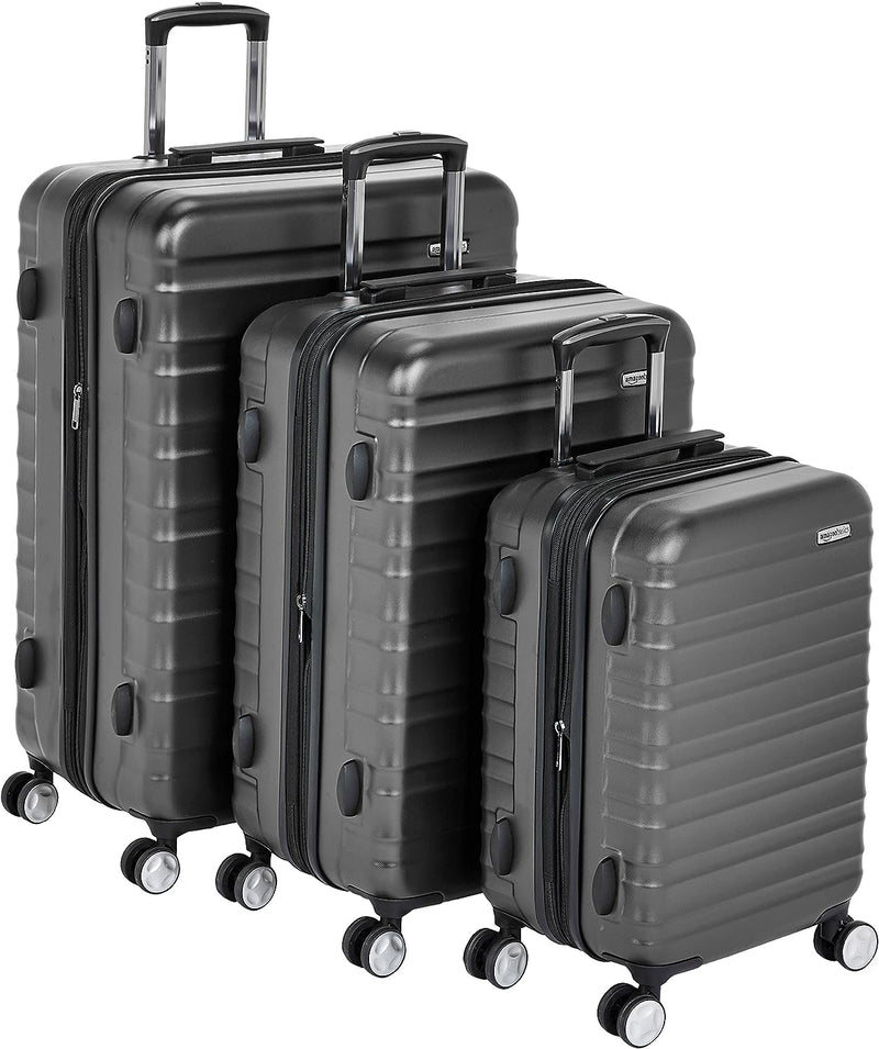 Amazon Basics 3 Piece Set Hardside Spinner Luggage with Built-In TSA Lock -21"/26"/30"inch