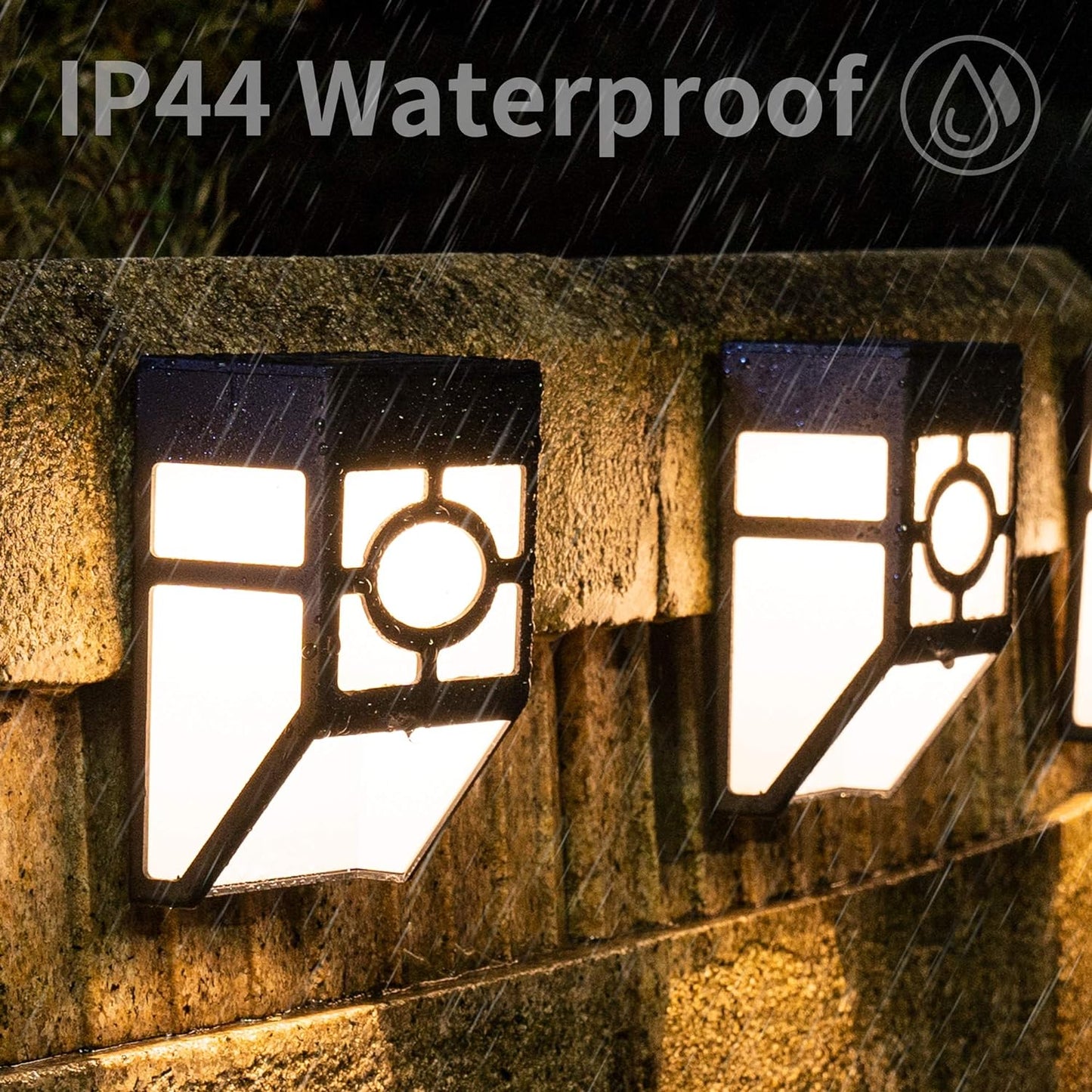 8 Pack Solar Lights – 2 Modes LED (White and Color Changing) – For Fences, Decks & Stairs