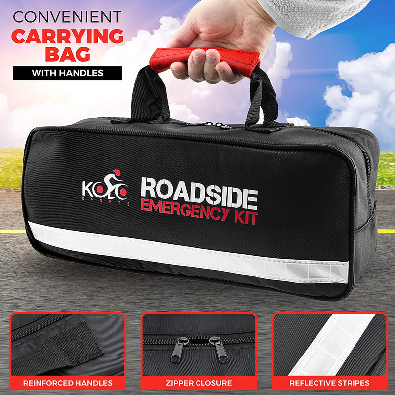 156 Piece Multipurpose Roadside Emergency Car Kit