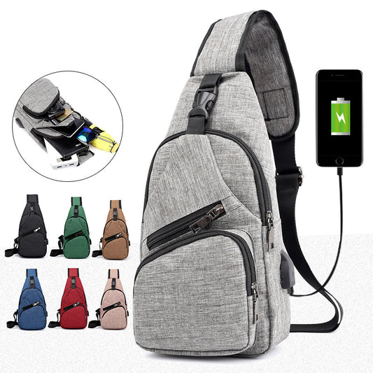 Lior Shoulder Crossbody Backpack With USB Cable