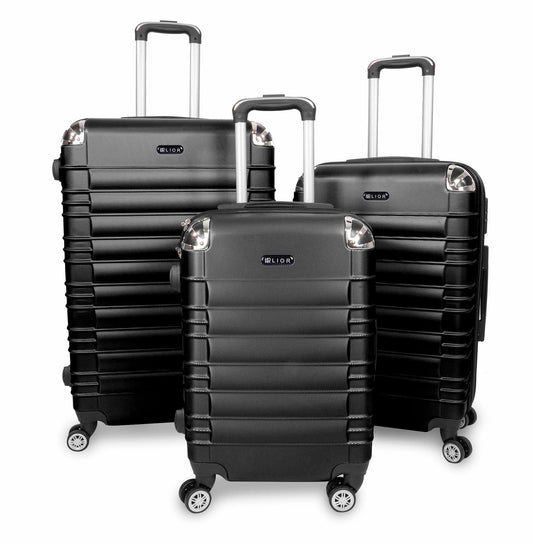 LIOR 3 Piece Set Luggage Sets Suitcase Hardshell Lightweight Spinner Wheels