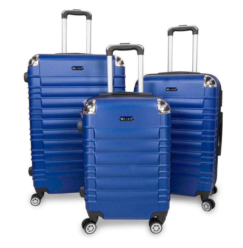 LIOR 3 Piece Set Luggage Sets Suitcase Hardshell Lightweight Spinner Wheels