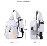 Lior USB Charging Port Multi Pocket Shoulder Bag