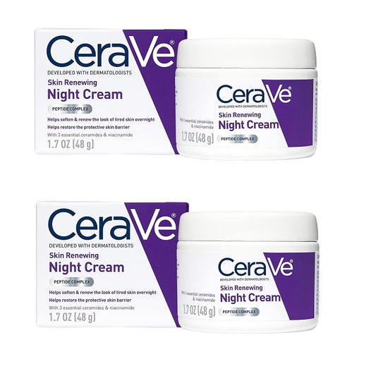 CeraVe Skin Renewing Night Cream, 1.7 oz (2-Pack)