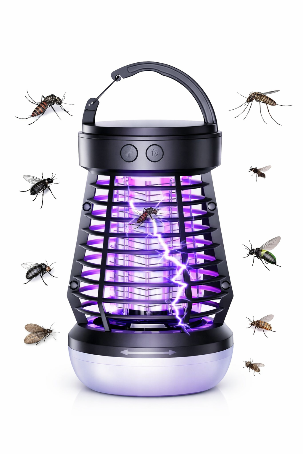 3 in 1 Outdoor & Indoor Bug Zapper – 7 Hour – Frequency & Blue Light Attraction-Rechargeable