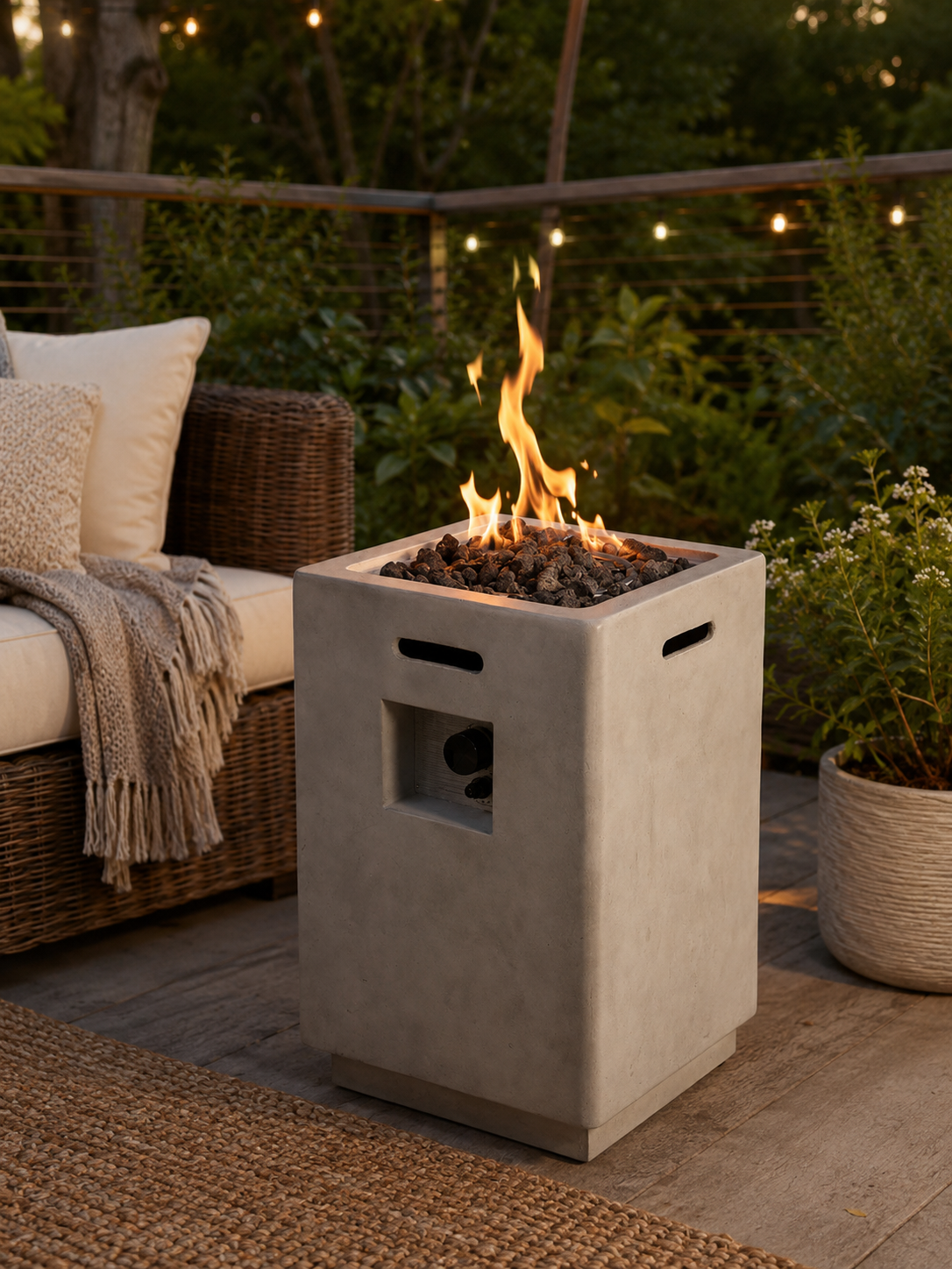 Pillar Fire Column Propane Gas Fire Pit