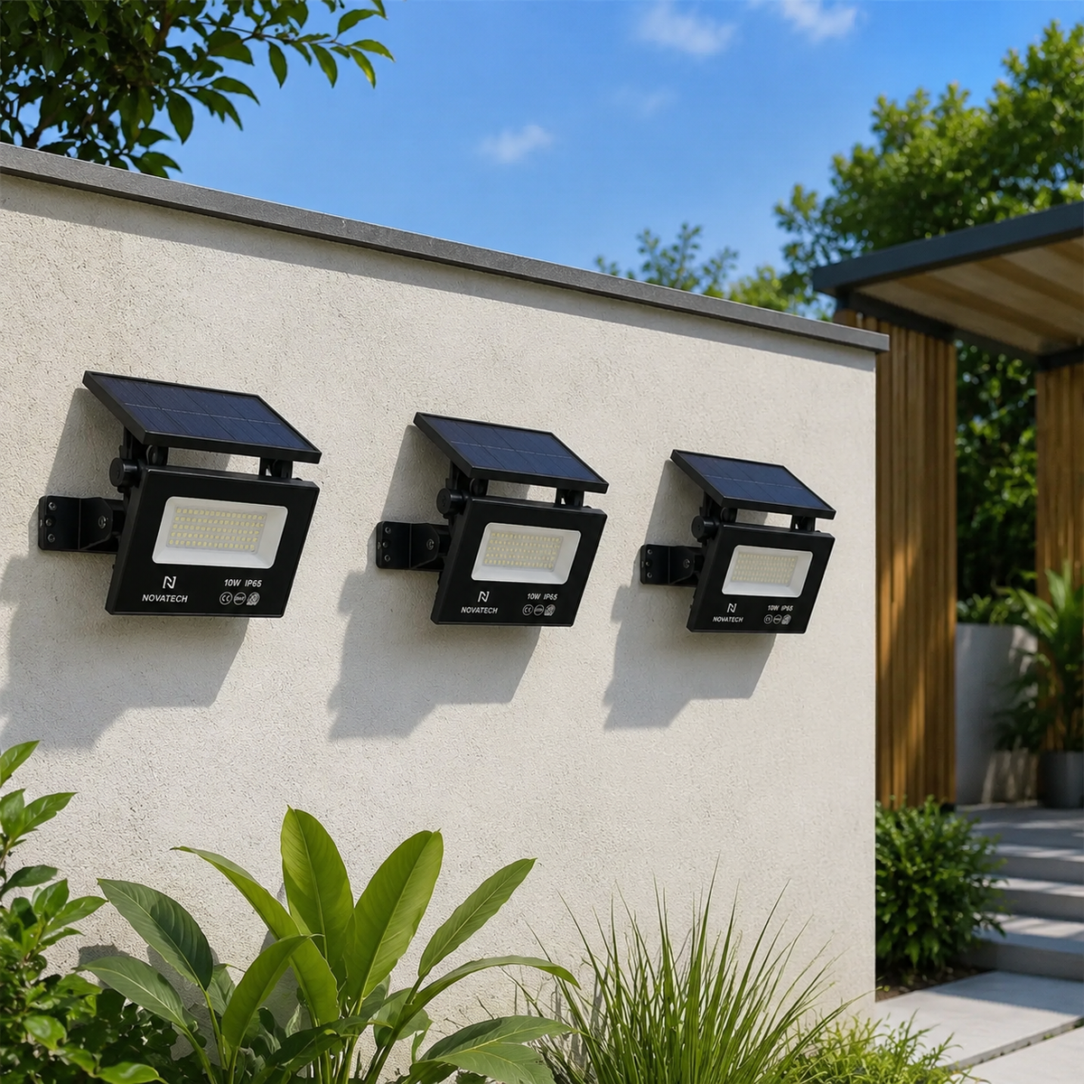 3 Pack 6500K 10W SUPER-BRIGHT WATERPROOF SOLAR LED SPOT LIGHT