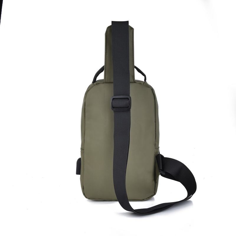 Lior Crossbody Camouflage Shoulder Chest Bag with USB Charging Port | Choose Color