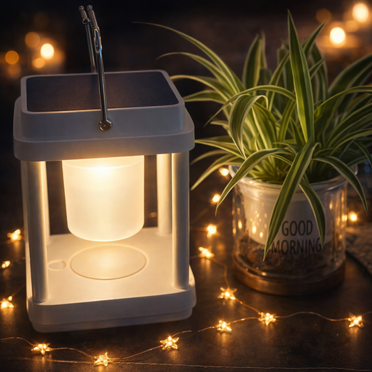 Outdoor Solar Garden Light – Waterproof – 3 Light control Settings – White Square