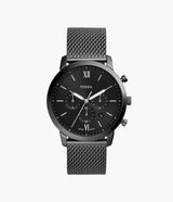 Fossil Neutra Chronograph Smoke Stainless Steel Mesh Watch