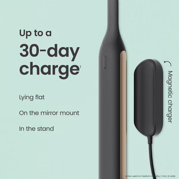 quip Ultra Next Generation Smart Sonic Electric Toothbrush with Timer Multiple Modes and Travel Case- Eclipse