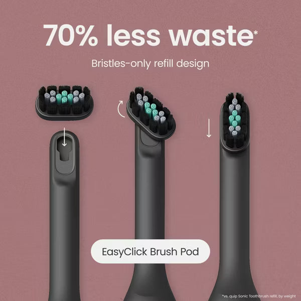 quip Ultra Next Generation Smart Sonic Electric Toothbrush with Timer Multiple Modes and Travel Case- Eclipse