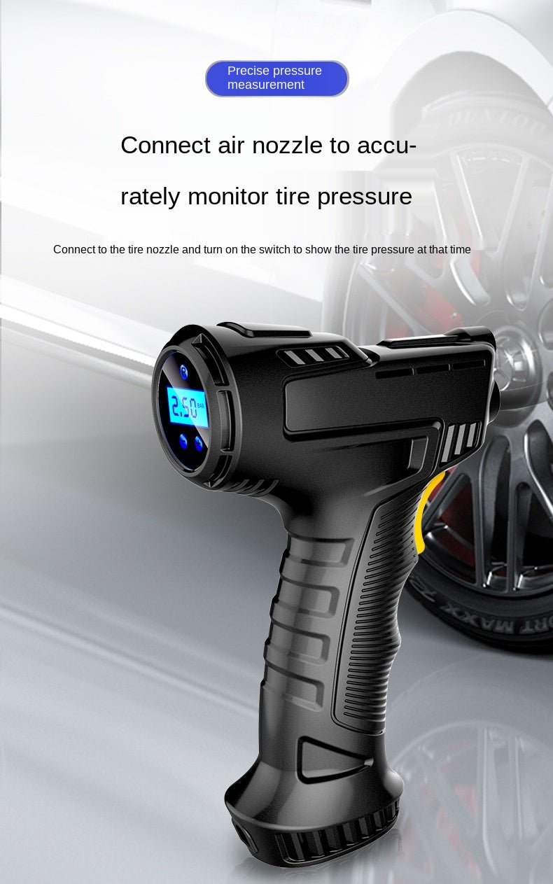 120W Handheld Air Compressor Wireless Wired Portable Air Pump Tire Inflator
