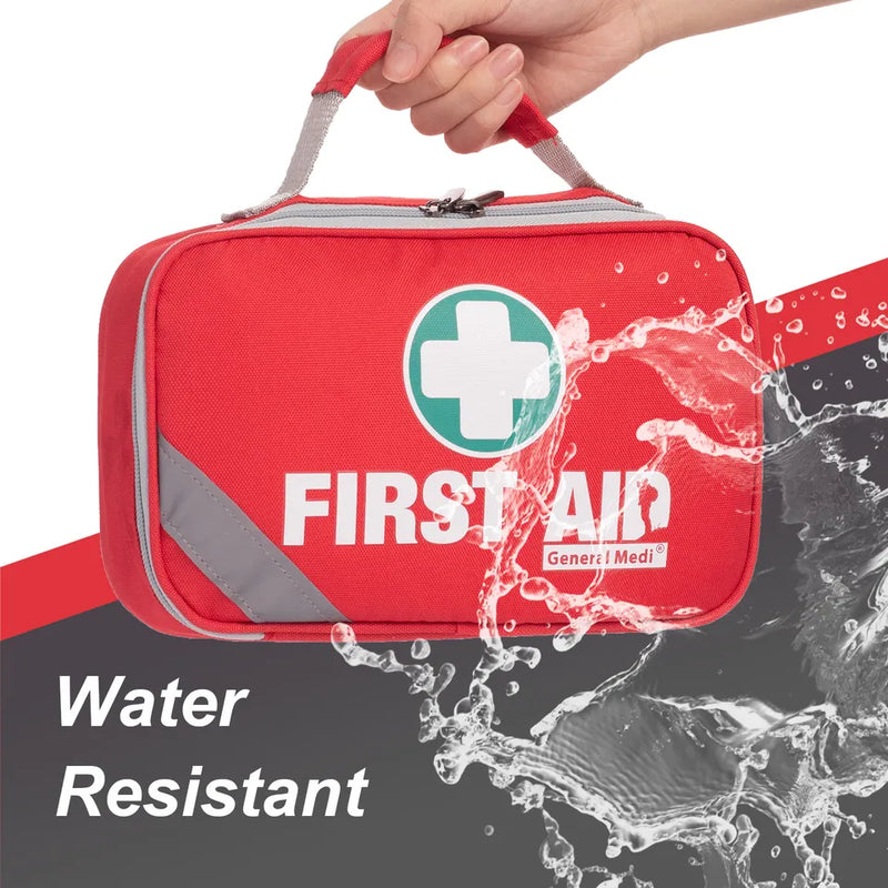 258 Piece First Aid Kit -Includes Eyewash, Ice(Cold) Pack, Moleskin Pad and Emergency Blanket for Travel, Home, Office, Car, Camping