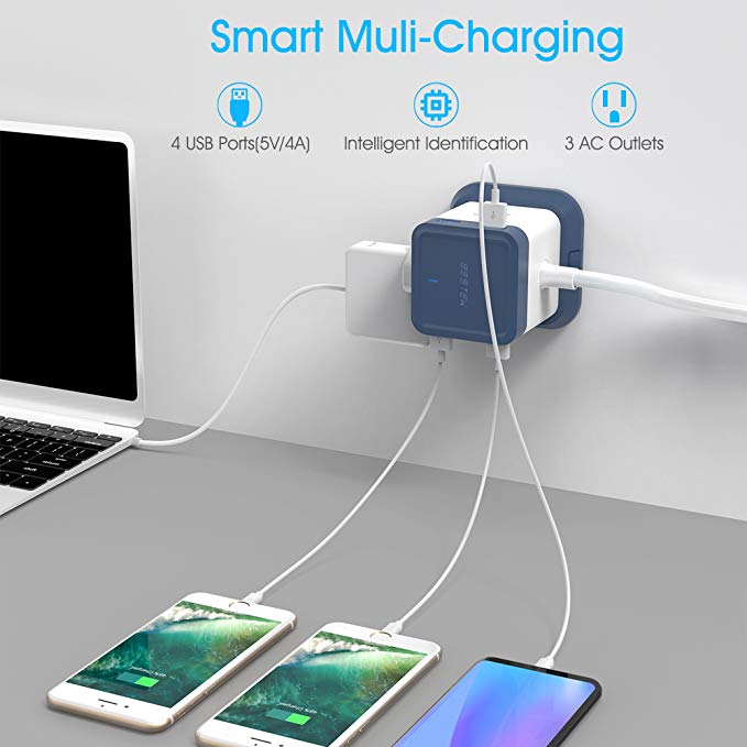 BESTEK Cube 3-Outlet Travel Power Strip