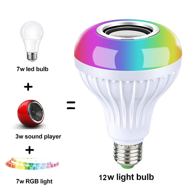 12W LED Light Bulb Wifi Bluetooth Speaker With Remote Control