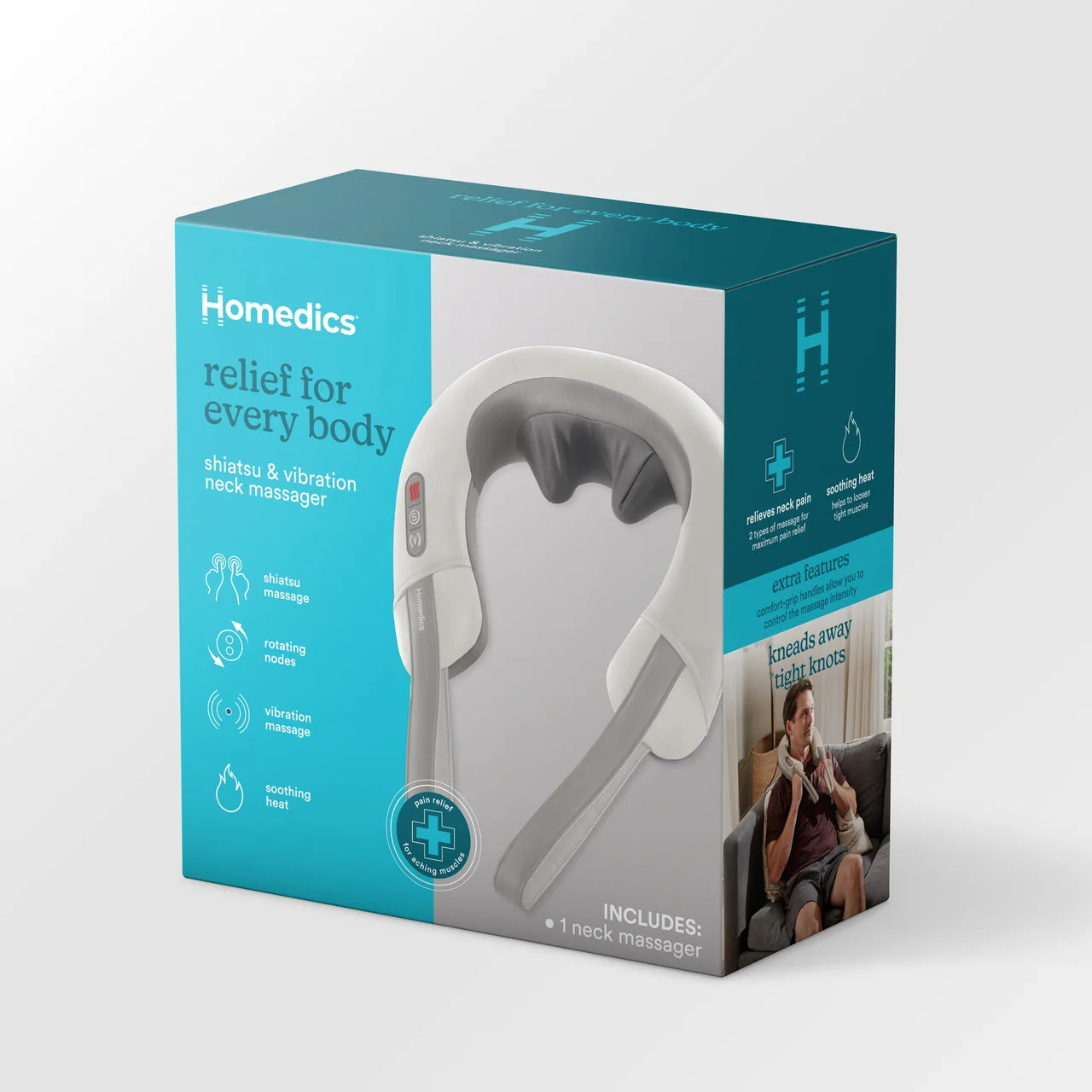 Pro Therapy Elite Shiatsu and Vibration Neck Massager with Heat