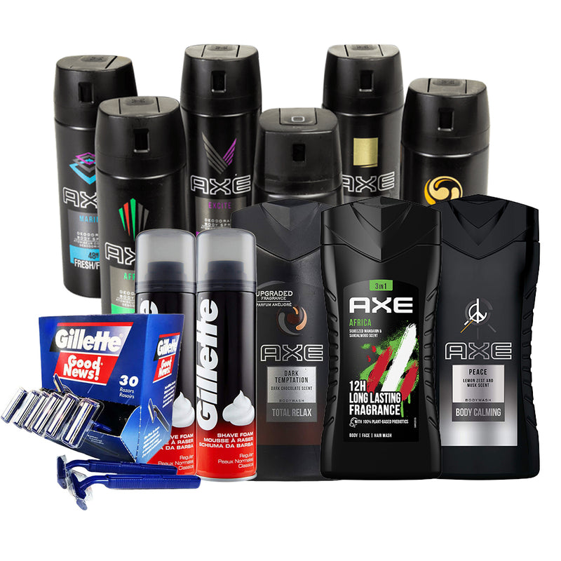 Axe and Gillette Bundle Gift Set (39-Piece)