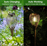 4 Pack Solar Lights Outdoor IP65 Waterproof Bronze