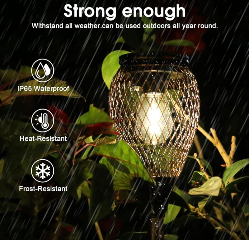 4 Pack Solar Lights Outdoor IP65 Waterproof Bronze