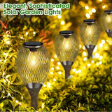 4 Pack Solar Lights Outdoor IP65 Waterproof Bronze