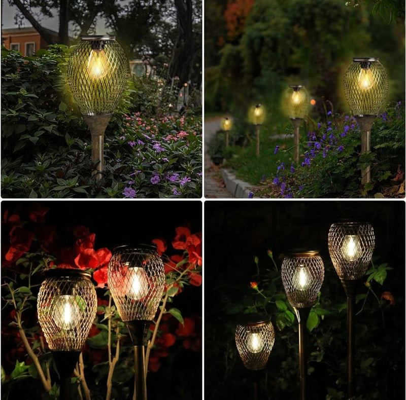 4 Pack Solar Lights Outdoor IP65 Waterproof Bronze