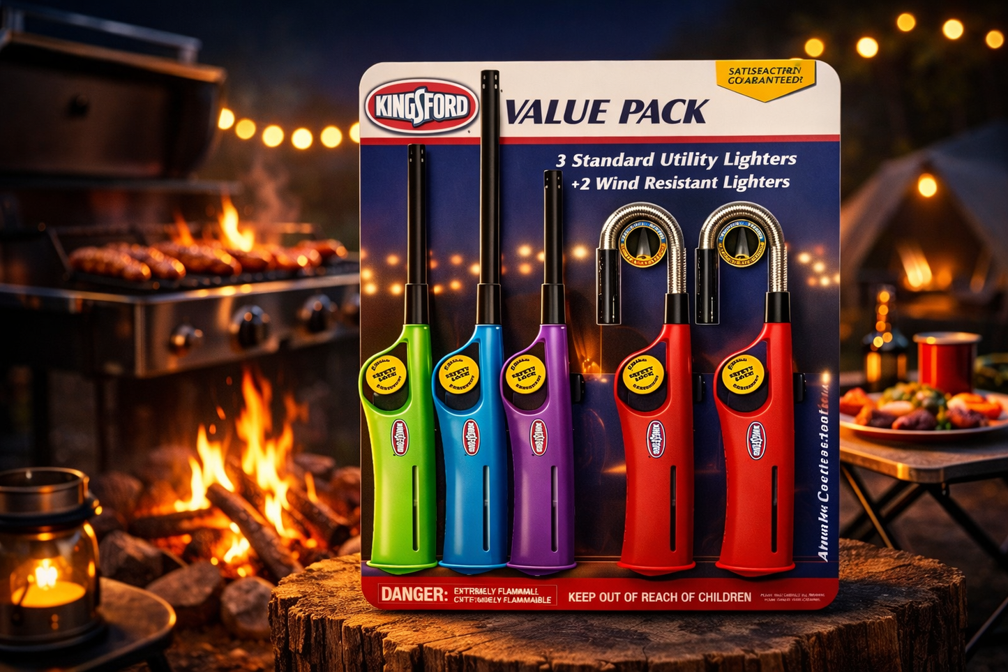 10 Piece Kingsford Utility Lighters ( 2 packs of 5)