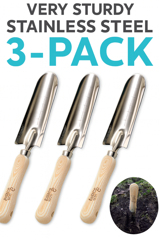 3 Pack Cate's Garden Garden Transplanter Trowel Premium Transplanter Tool