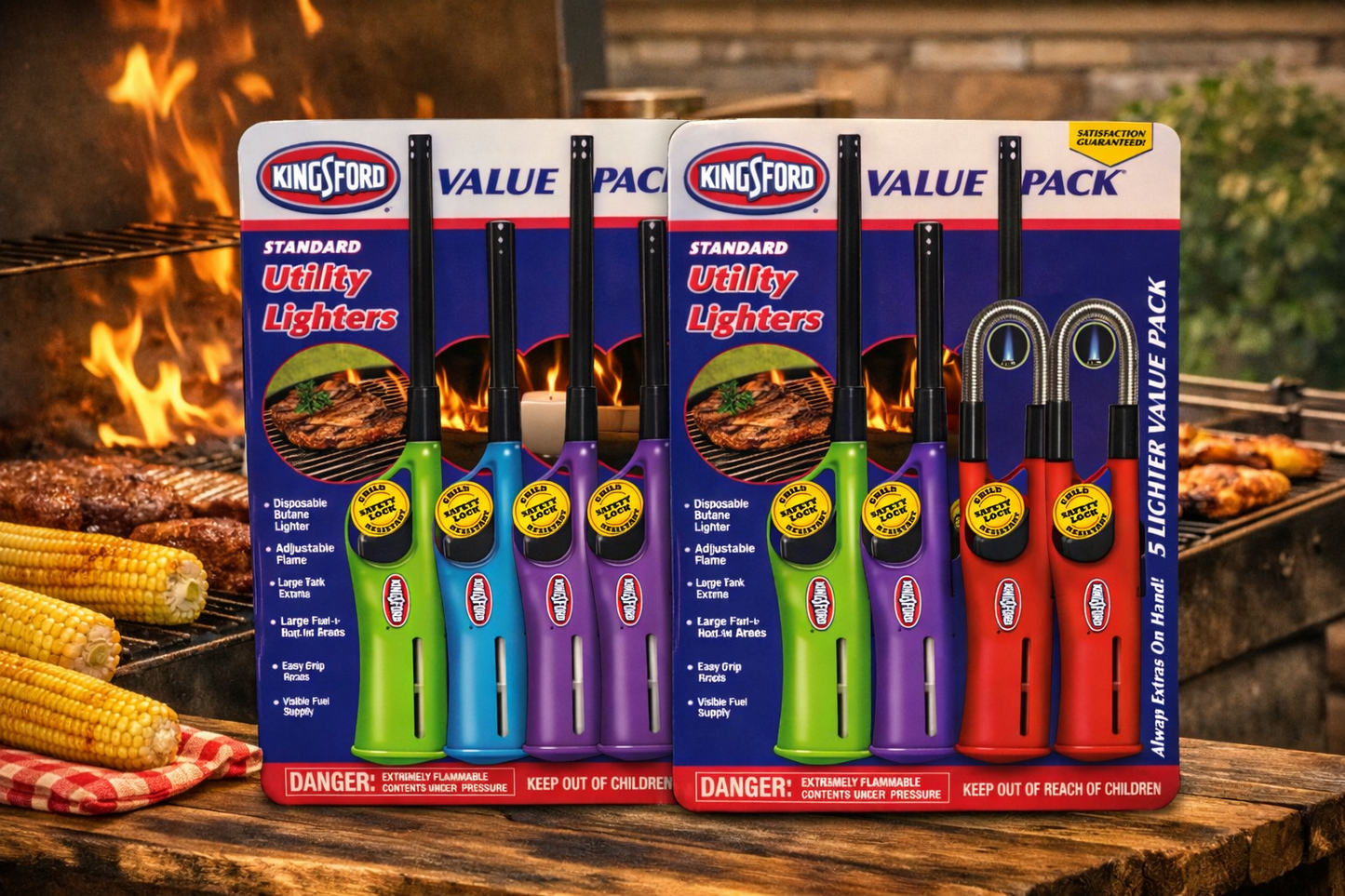 10 Piece Kingsford Utility Lighters ( 2 packs of 5)