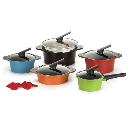 Stylish Hard-Anodized Ceramic Non-stick 13pc Pot Set
