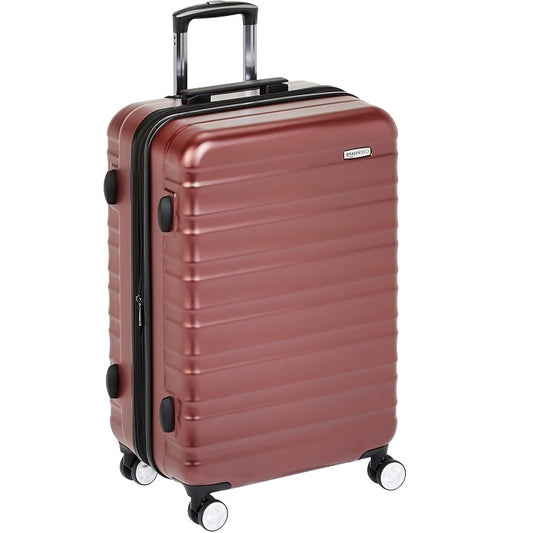 Amazon Basics Hardside Spinner Luggage with Built-In TSA Lock - 26-Inch, Red