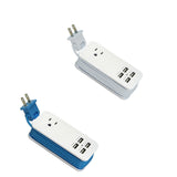 2 Pack Travel Power Strip with 4 USB Ports & 4-Foot Cord