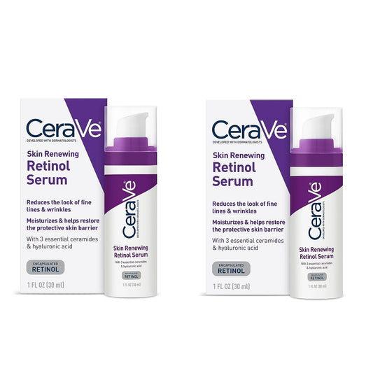 2 Pack CeraVe Anti Aging Retinol Serum For Face,1 OZ