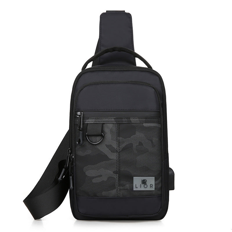 Lior Crossbody Camouflage Shoulder Chest Bag with USB Charging Port ...