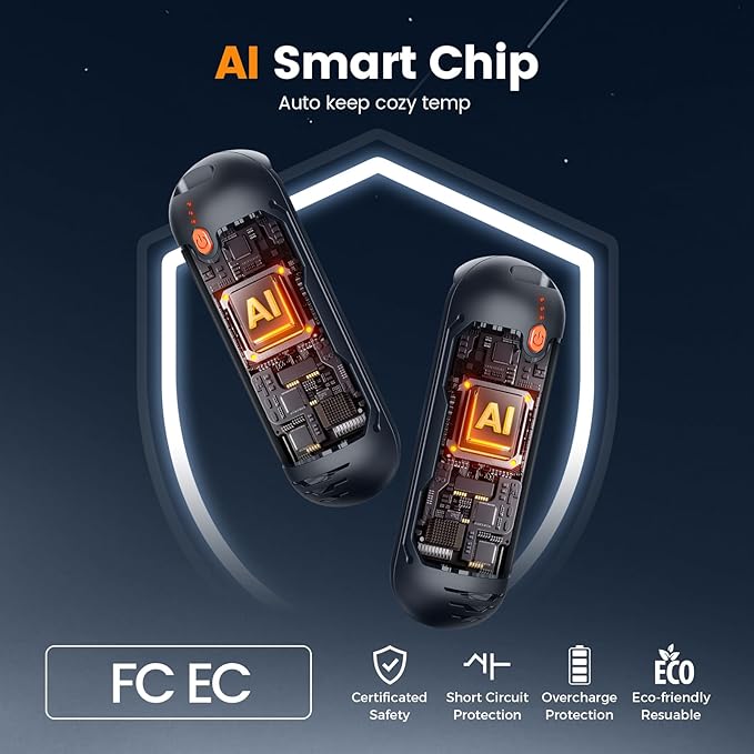 2 Pack Him And Hers Rechargeable AI Hand Warmers