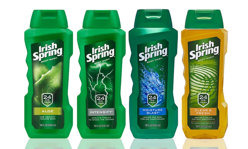 6 Pack Irish Spring Variety Scent Face & Body Wash | 18 oz