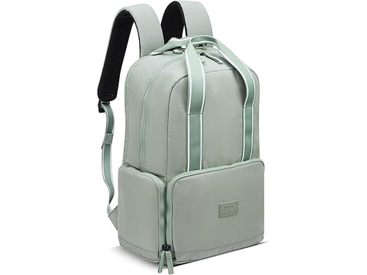 Florence by Mills Carefree Carry laptop travel backpack in Sage Green