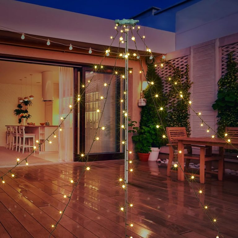 750 LED 245FT Star String Lights – Warm White – 8 Modes – Green Wire