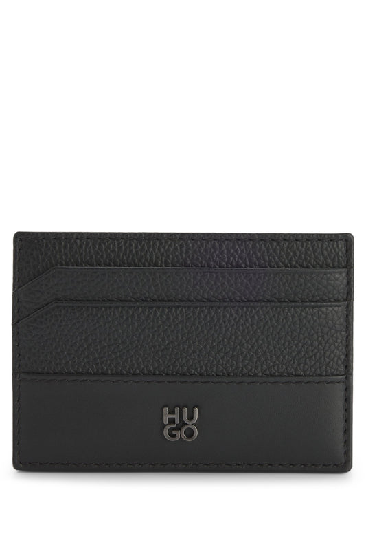 Hugo Boss Stacked-logo wallet in leather