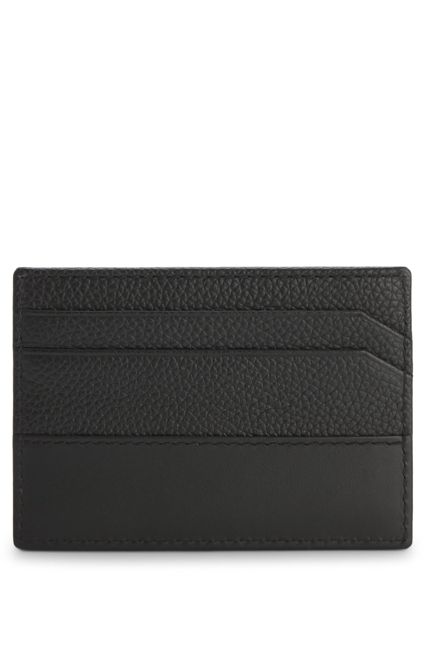 Hugo Boss Stacked-logo wallet in leather