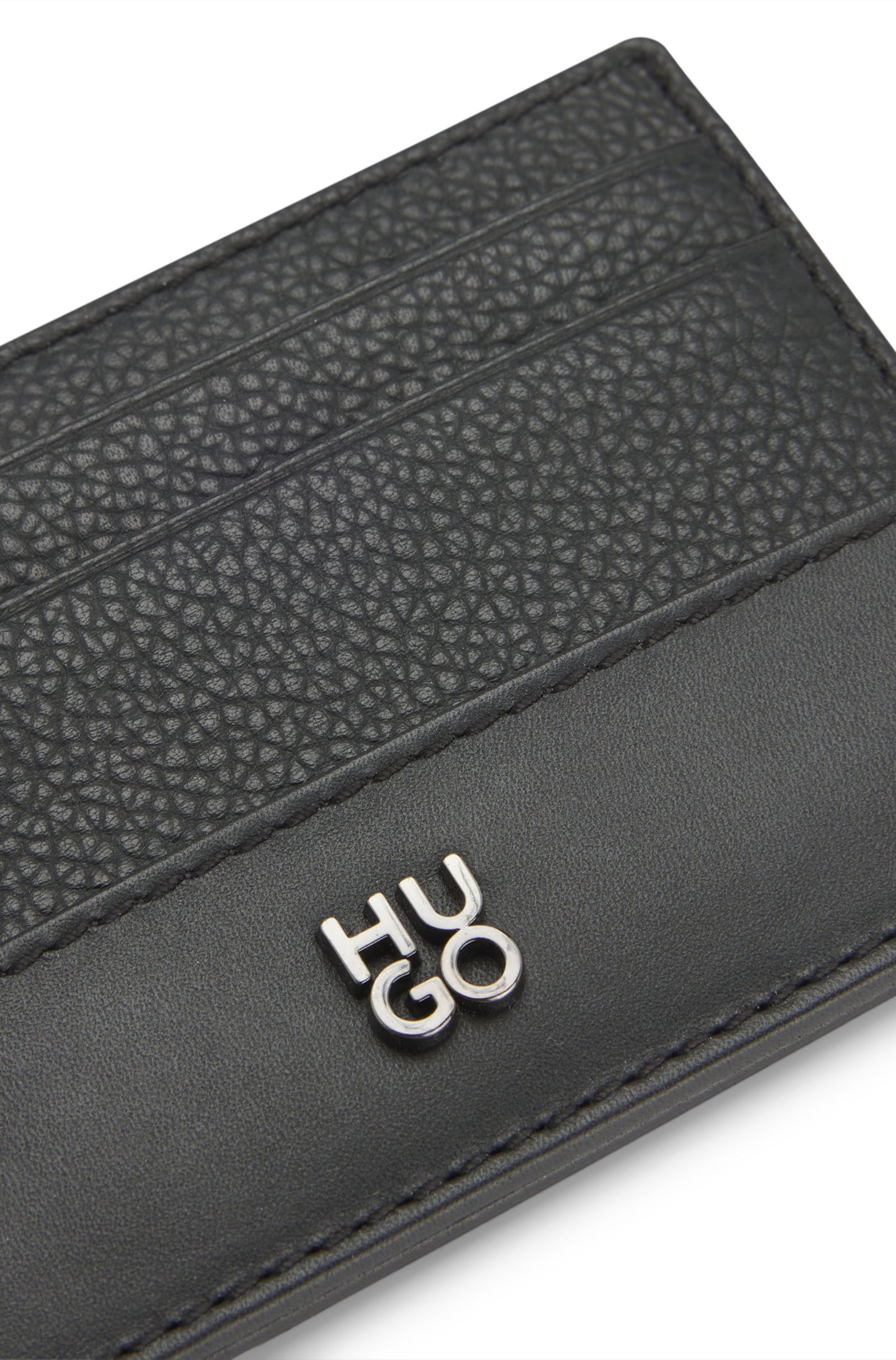 Hugo Boss Stacked-logo wallet in leather