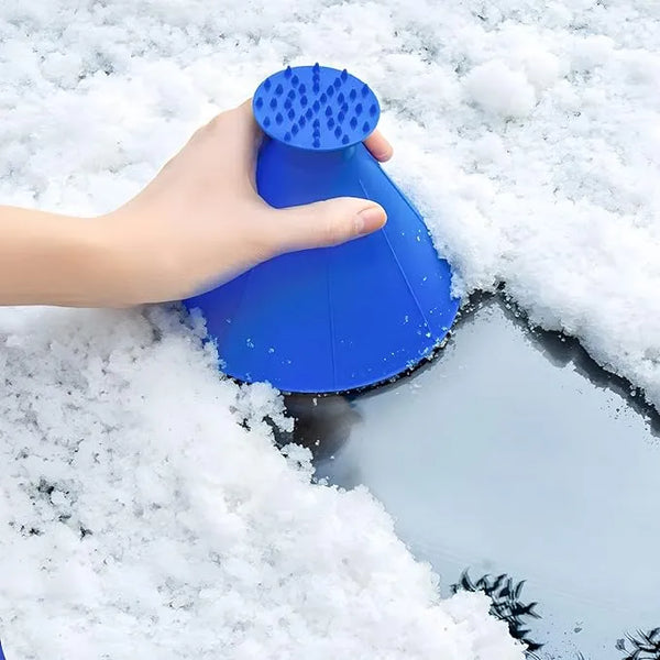 4-Pack Magical Ice Scrapers, Funnel Snow Scrapee for Car Windshield, Frost Removal Cleaning Tool