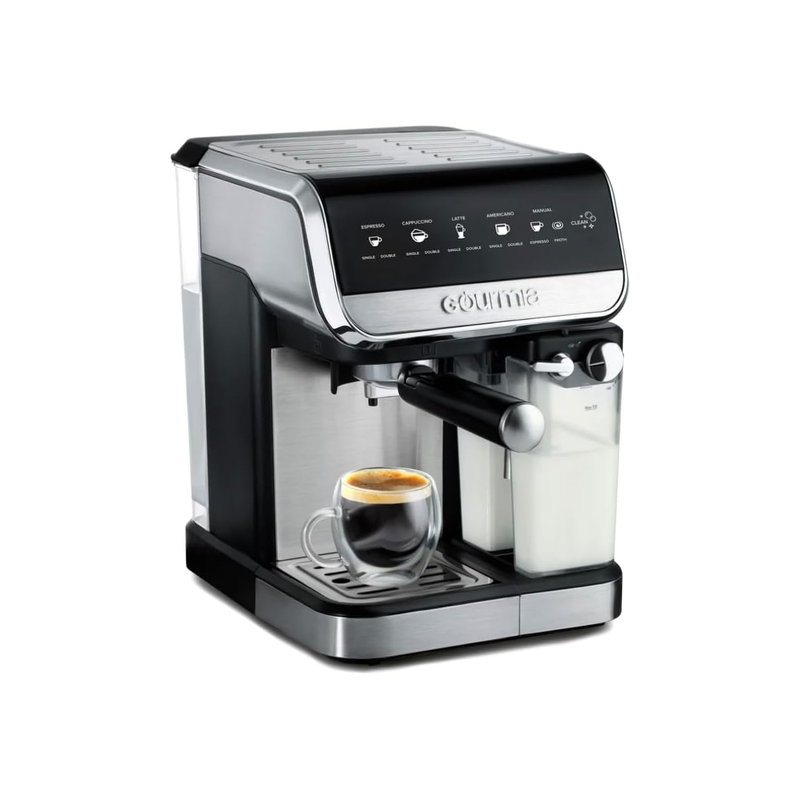 Gourmia® One-Touch Espresso & Coffee Machine with Automatic Frother, GCM4230