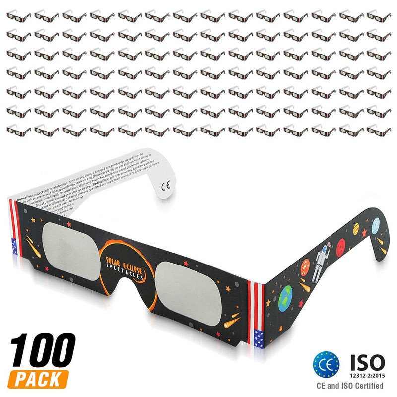10-Pack BRITENWAY Solar Eclipse Glasses - CE Approved & ISO Certified Safe