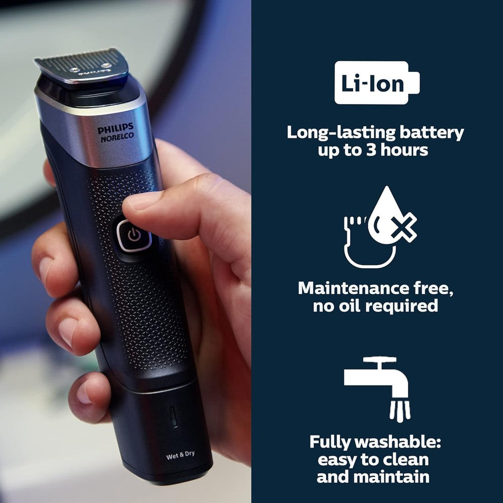 Philips Norelco Multigroom Series 5000 18 Piece, Beard Face, Hair, Body and Intimate Hair Trimmer for Men
