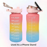 3 Piece Set: Water Bottles with Motivational Time Marker